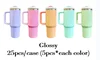 Vasos de sublimación brillantes en blanco tipo macaron de 40 oz