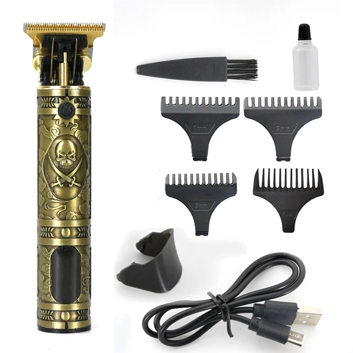 Vintage T9 Lcd Display Bald Head Digital Metal Hair Trimmer Hair