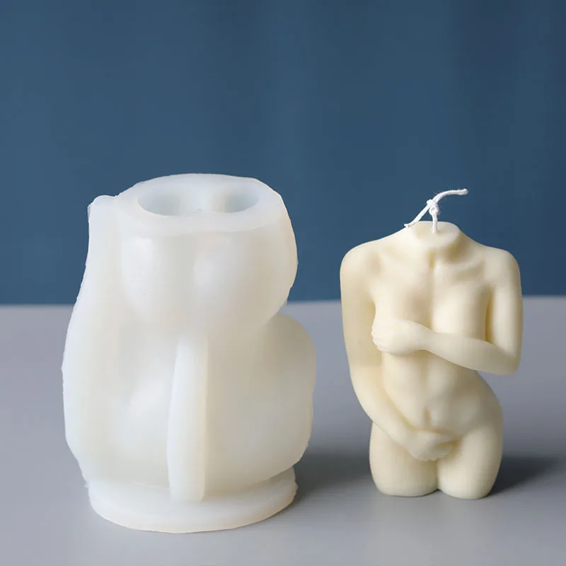 Body Candle Mold Silicone Handmade Diy Shy Female Body Candle Curvy