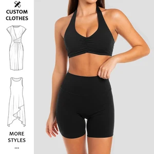 Workout Athletic Matching Sexy Gym Fitness Summer Yoga Biker Women Shorts Sets
