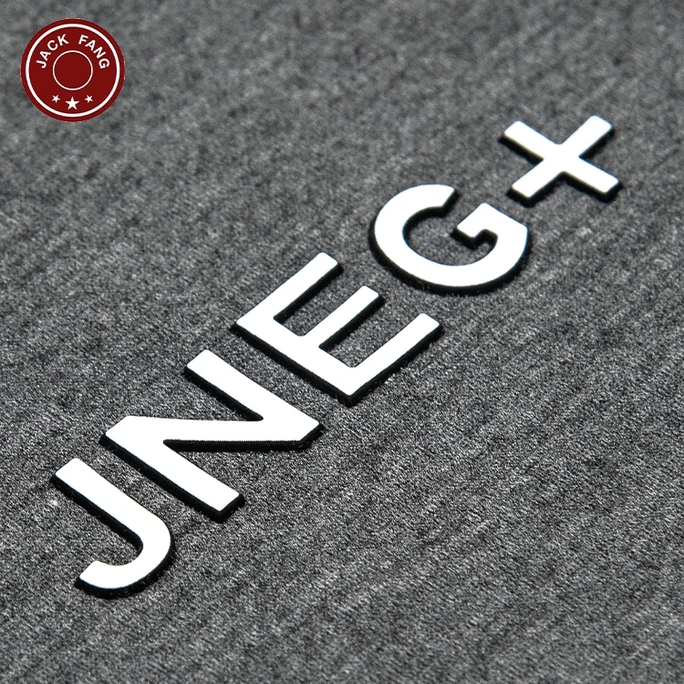 High Quality Custom Printed 3D Logo Silicone Matt and Gross Velvet Heat Transfers Logo Vinyl Clothing Labels for Socks