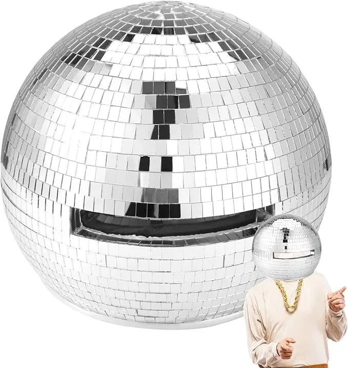 High Quality Futuristic Technology Custom DJ Club Wedding Colorful Party Light Disco Ball Helmet