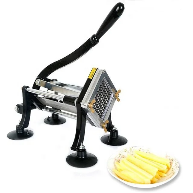  Weston Restaurant Quality French Fry Cutter , Cast Iron,  Includes Suction Cup Feet,Charcoal: Home & Kitchen