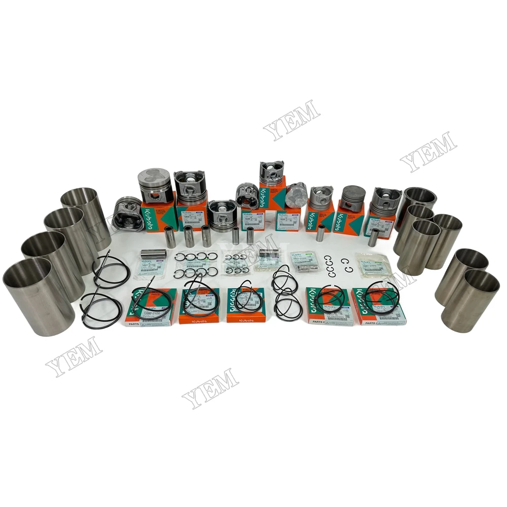 RK105 RK125 RK50 RK60 RK70 RK80 RK95 Rebuild Kit Repair Kit Cylinder Liner With Piston Ring for Kubota Loaders Engine.