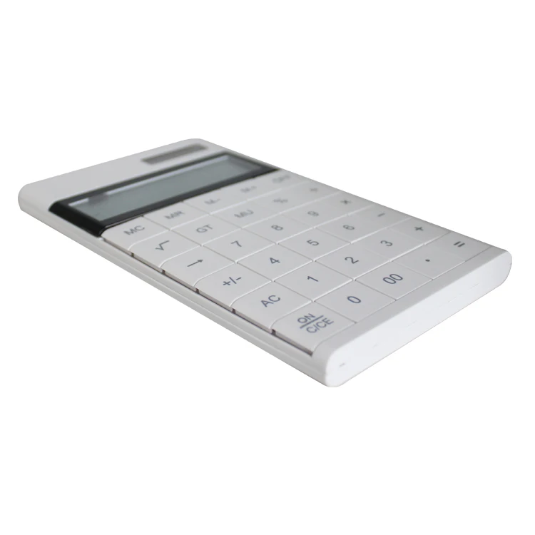 New Luxury Office Supply Computer Keyboard 12 Digits Dual Power Solar Digital Desktop Calculator Foldable Design Customizable