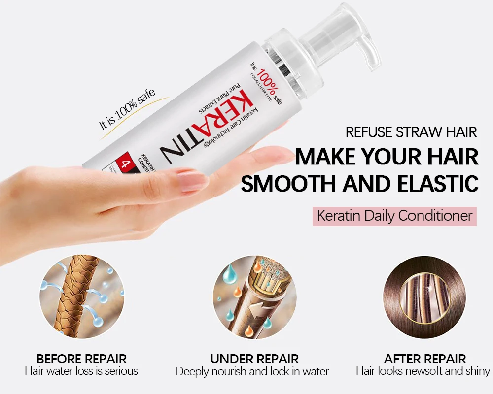 
Био кератин без сульфата крем шелк коллаген кератин кондиционер 400 мл 