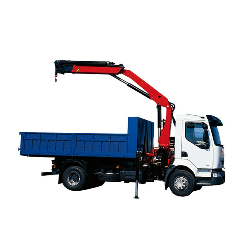 Hydraulic Mini 5tons Truck Mounted Crane SPS12500B 4*2lhd 4-section Stiff Boom 13.6m