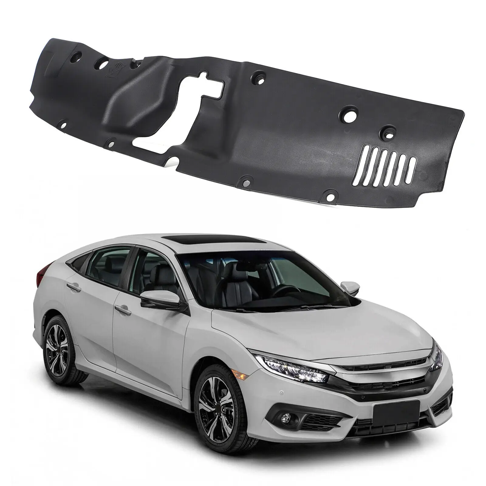 OEM PLASTIC front bumper radiator support cover panel for Honda Civic 2016- 2021 2019 2017 74127TBAA00