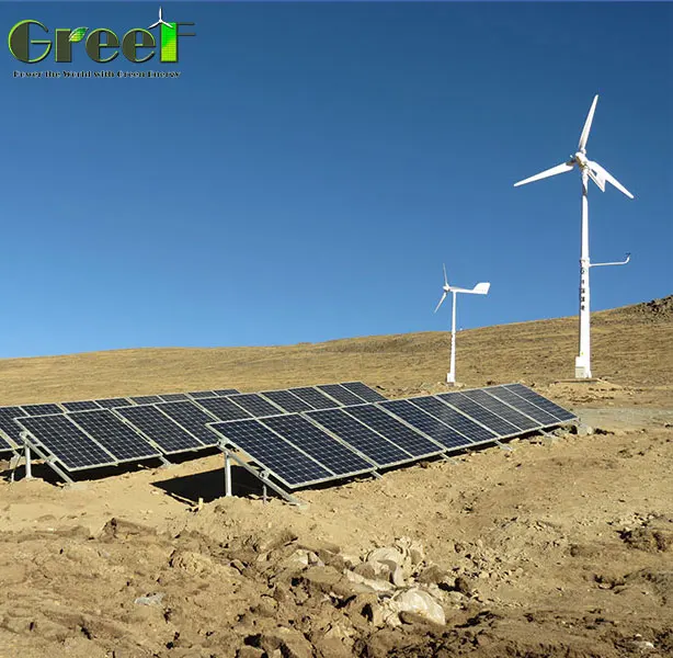 10kw Solar Hybrid Pitch Control Wind Turbine Blades Battery Charge ...