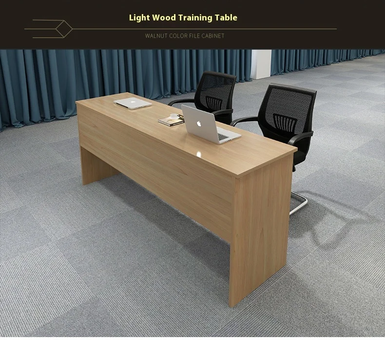 Modern Design Training Table and Chair Set Long Wooden Panel Negotiation Table for Employee Training Office Furniture