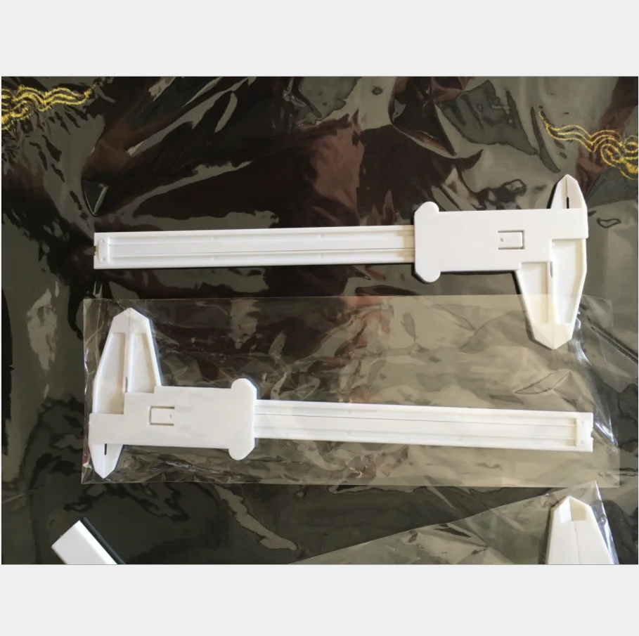 wholesale Vernier caliper 150mm Plastic Slide Caliper Ruler White Red Blue Black Individually packaged Measure Eyebrow Distance