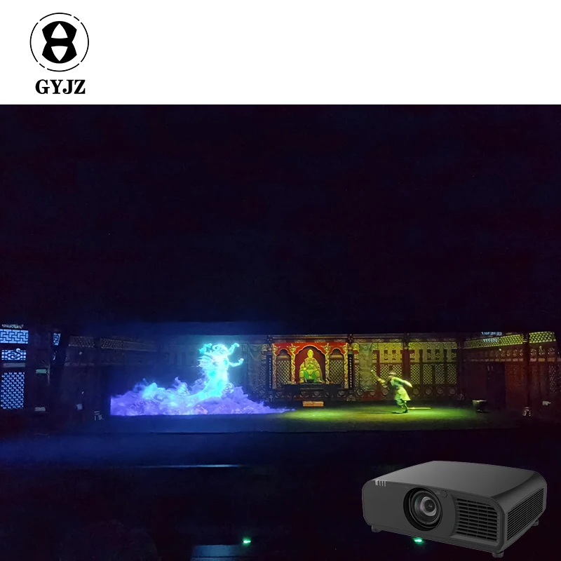 Gyjz Индивидуальный размер 3d Голограмма проекционный экран сценическое шоу скринголограмма пирамидголографическая сцена