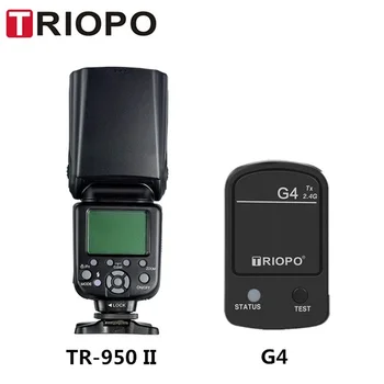 Triopo TR-950II TR950II TR950 Flash Light Speedlite with G4 Trigger Universal for 650D 550D 450D 1100D 60D 7D 5D Cameras