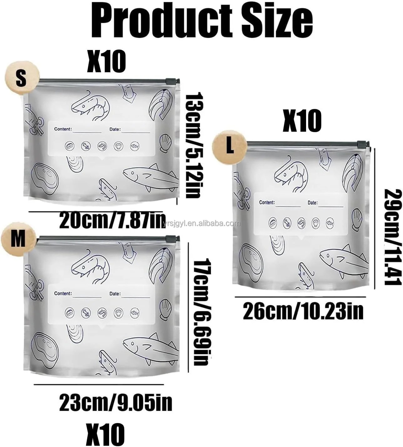 Reusable Aluminum Foil Food Storage Bags