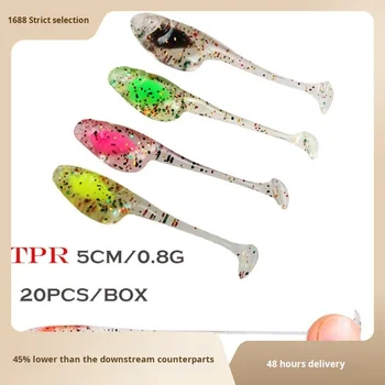 Mini Stainless Steel Root Fishing Float Water Sandwich T-tail Lure Soft Worms 8 Pieces/Box Freshwater Saltwater Artificial Bait – Soft Lure – view 4