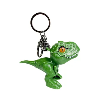Cartoon Animal  3D Soft PVC Dinosaur with Bicycle Keychain Creative Keys Accessories Pendant Small Gifts