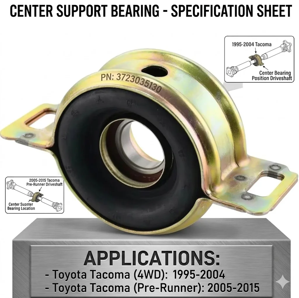 3723035130 New Drive Shaft Center Bearing Replacement for 1993