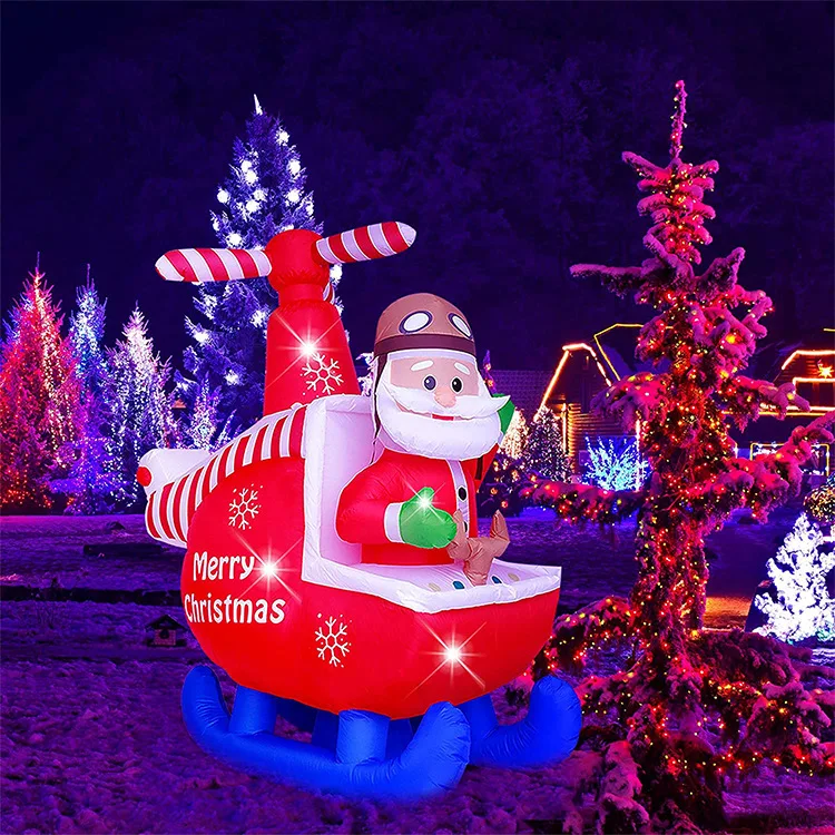 エアーディスプレイ（LL)　ヘリコプター モチーフ サンタ クリスマスライト エアーディスプレイ（LL) ヘリコプター モチーフ サンタ