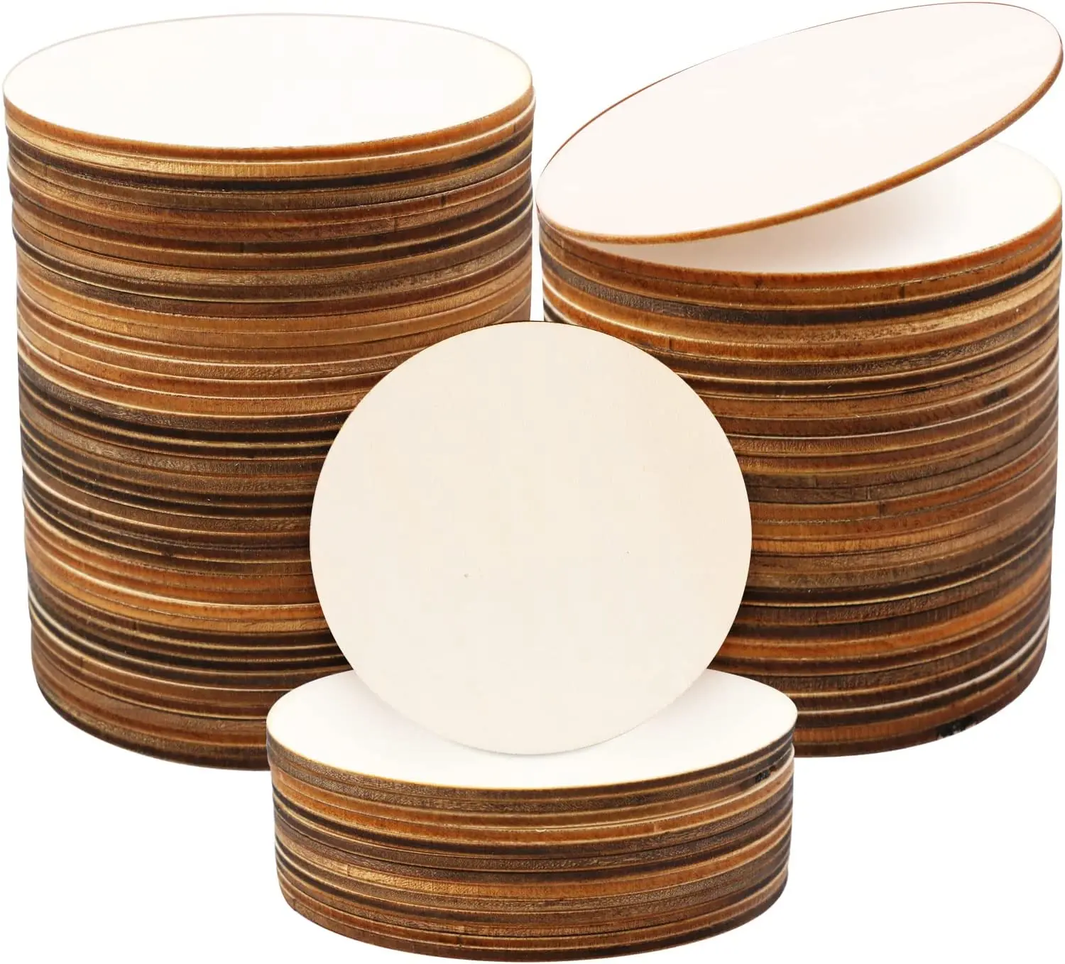 Wholesale Custom 4 Inch Unfinished Wood Circles Rounds Wooden Cutouts ...