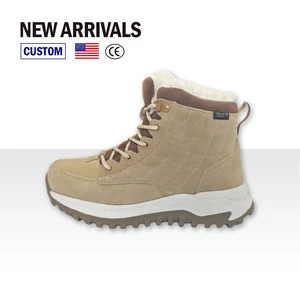 Wholesale Unisex Autumn/Winter Fashion Waterproof Warm Comfort Anti-Slip Plush Casual Ankle Short Boots Thickened Travel Rian