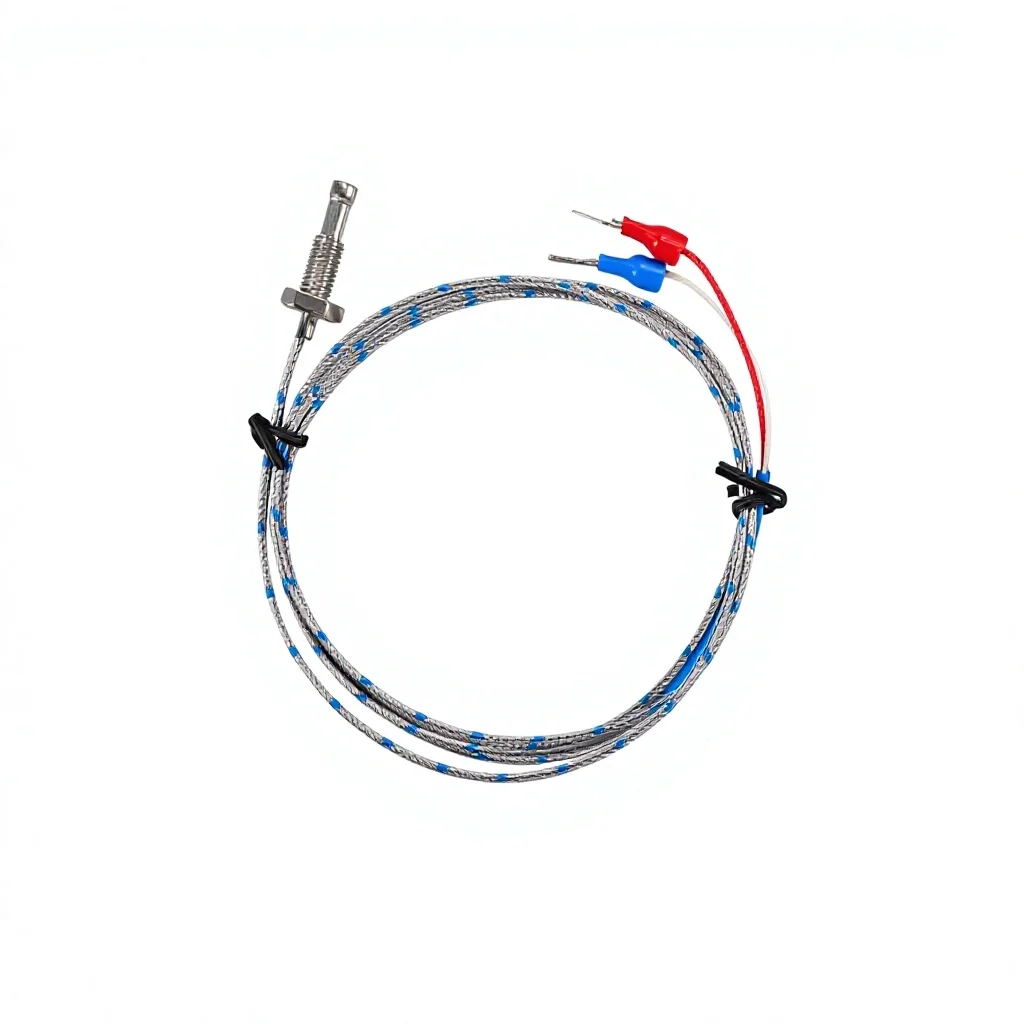 Factory M6/M8 Screw Type Thermocouple Sensor, Metric & UNC Thread Options 0.2-5m Custom Wire for Injection Molding Oven