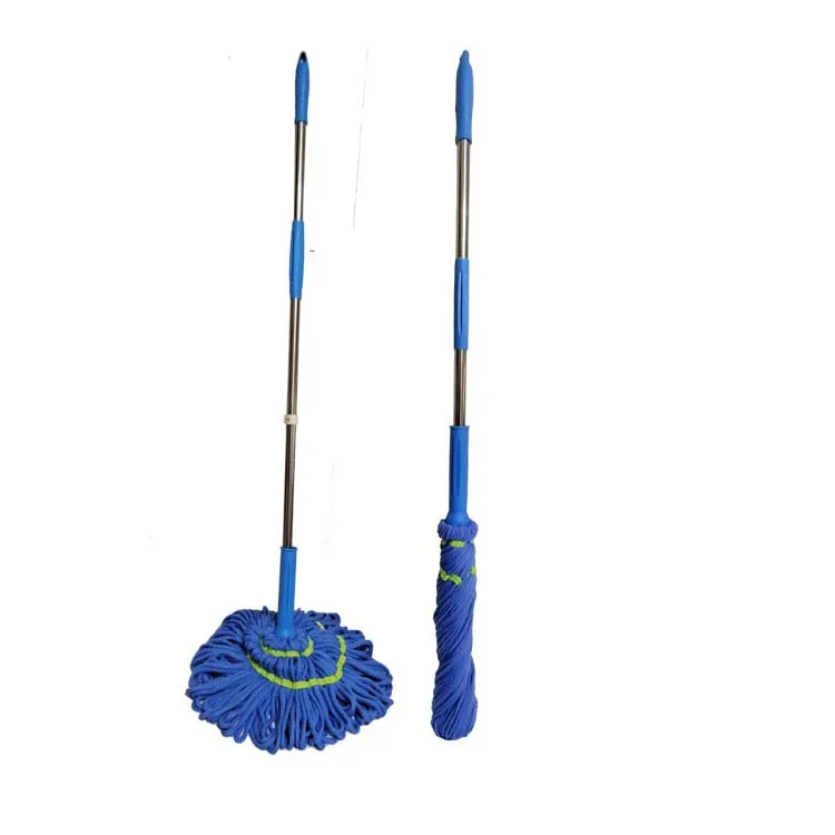 WS427 High Quality Purple Lockable Microfiber Mop Household Durable Dry Mop Collapsible Squeeze Water Wet Mop