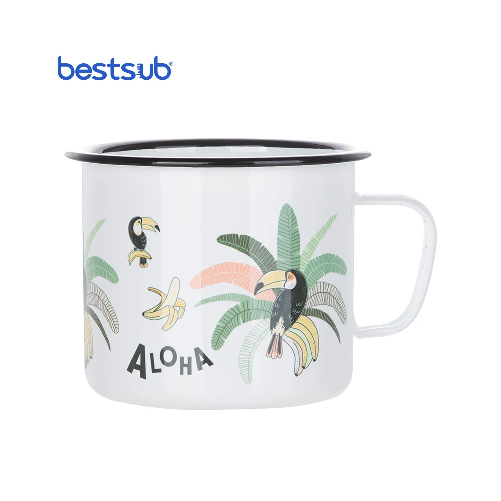 Wholesale Custom 60oz 1800ml Black Camping Big Transfer Printing Travel  Coffee Cup Sublimation Blanks Stainless Steel Enamel Mug