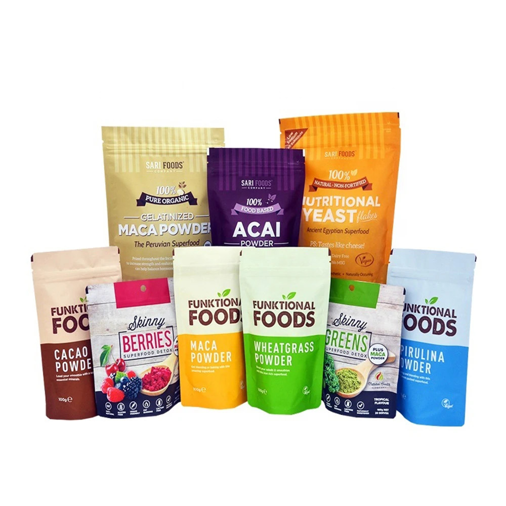 Aluminum Foil Stand Up Plastic Bags Retort Pouches For Food Packing