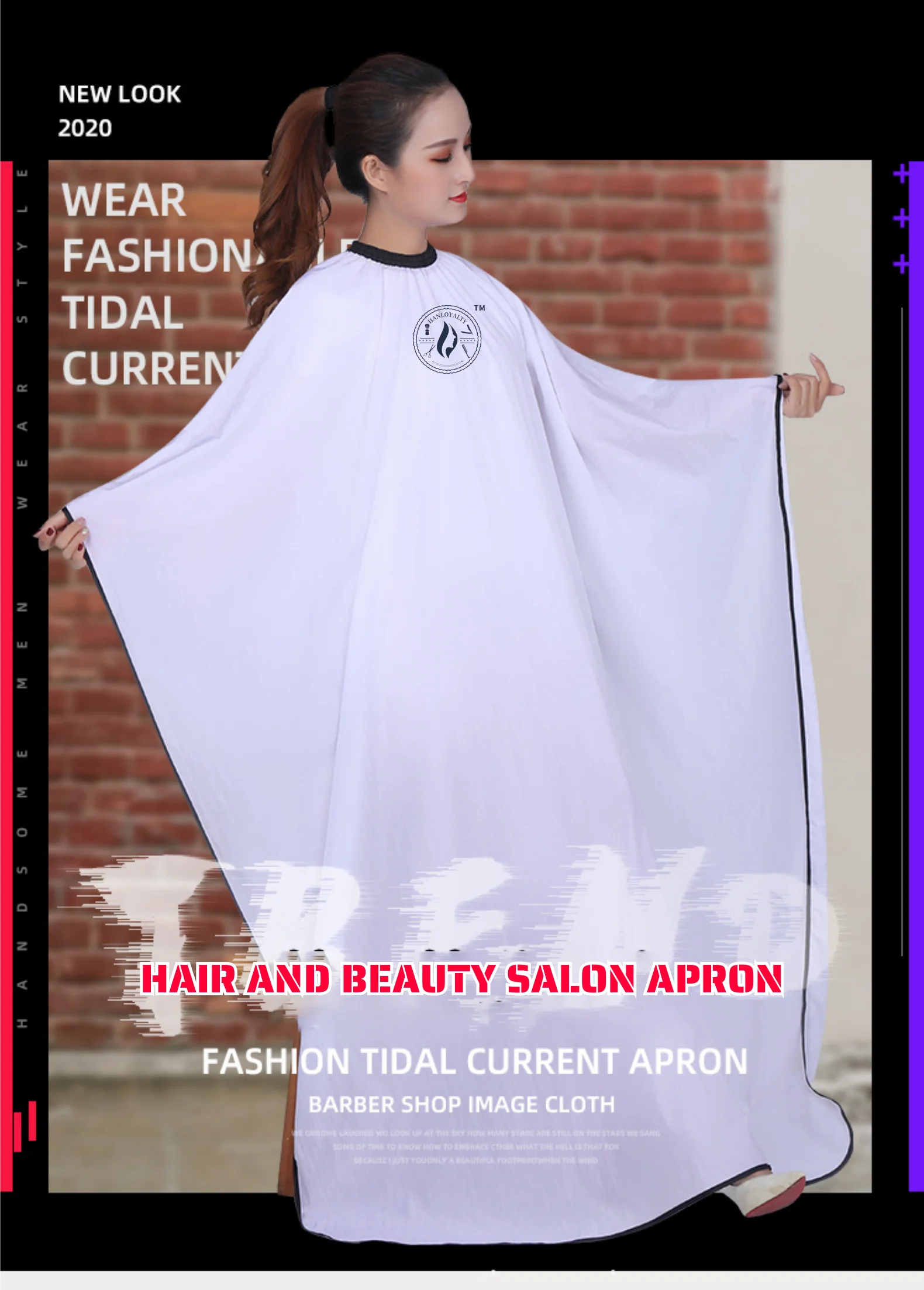 Factory Wholesale Enlarged Classic Professional Hair Beauty Salon Cape