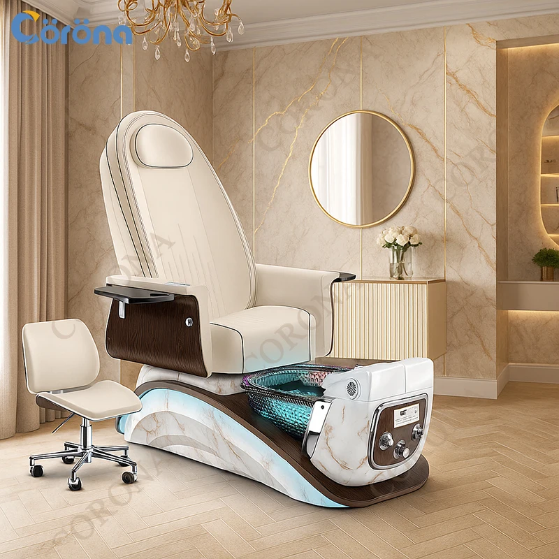 Custom Multiple Color Options Electric Reclining Pedicure Chair with for Salon and Spa
