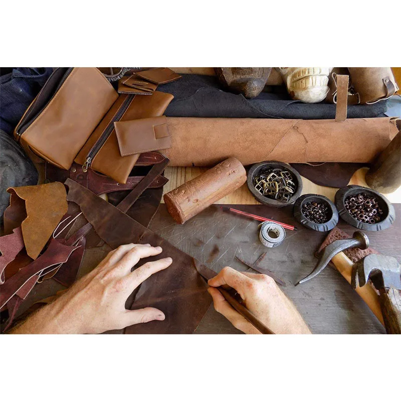 Travel Barber Roll Handmade Bag Leather Tool Hairdressing Bag Barber Tool Kit Organizer Barber Backpack Tool Bag