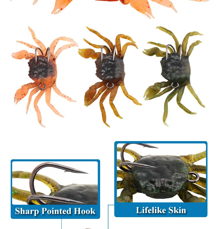 10cm 30g Soft Fishing Crab Lures