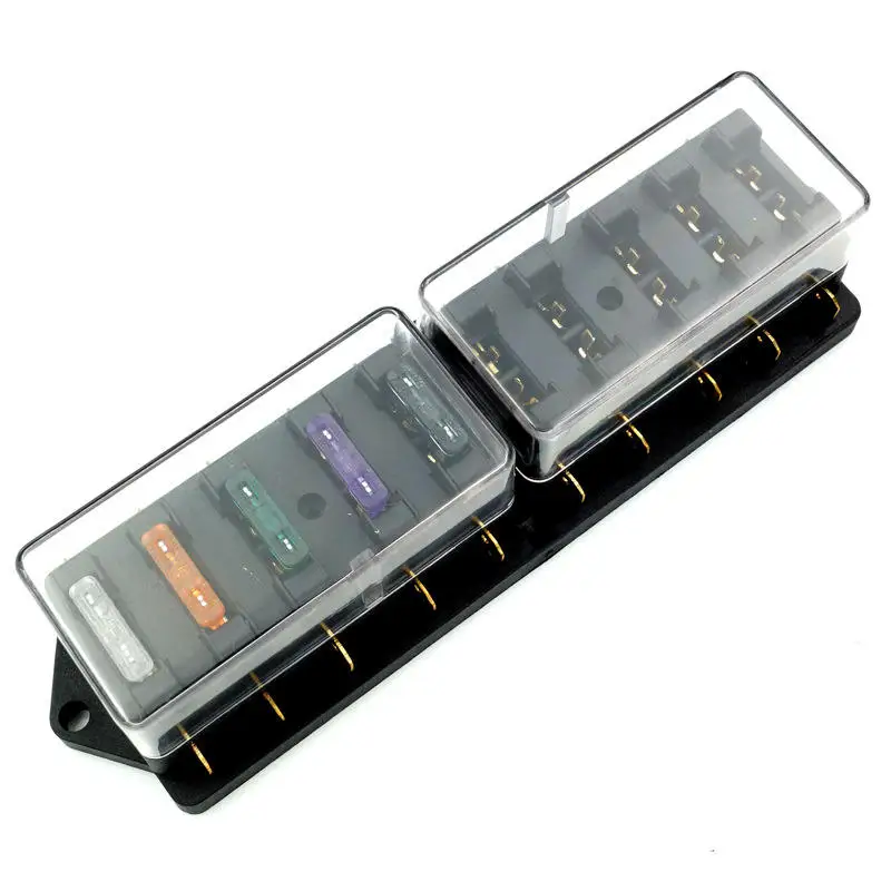 New Arrive factory supply directly 12V 30A fuse box with 10 way fuse block for car marine boat