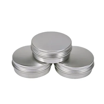 2 Oz 60g Aluminum Screw Top Round Jars Metal Tin Cans Aluminum Tin ...
