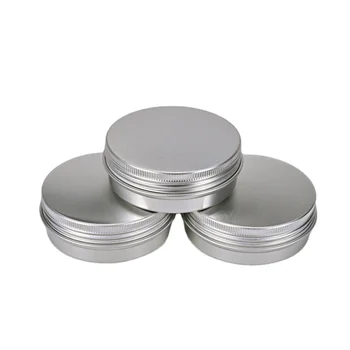 2 Oz 60g Aluminum Screw Top Round Jars Metal Tin Cans Aluminum Tin 