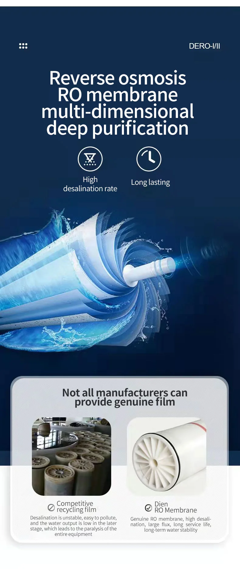 Large 500 Liter/hour Reverse Osmosis Water Purification Osmosi Equip