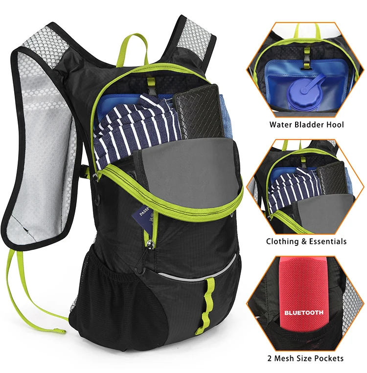 1pc Ultralight Running Hydration Backpacks 2L Water Bag Bladder