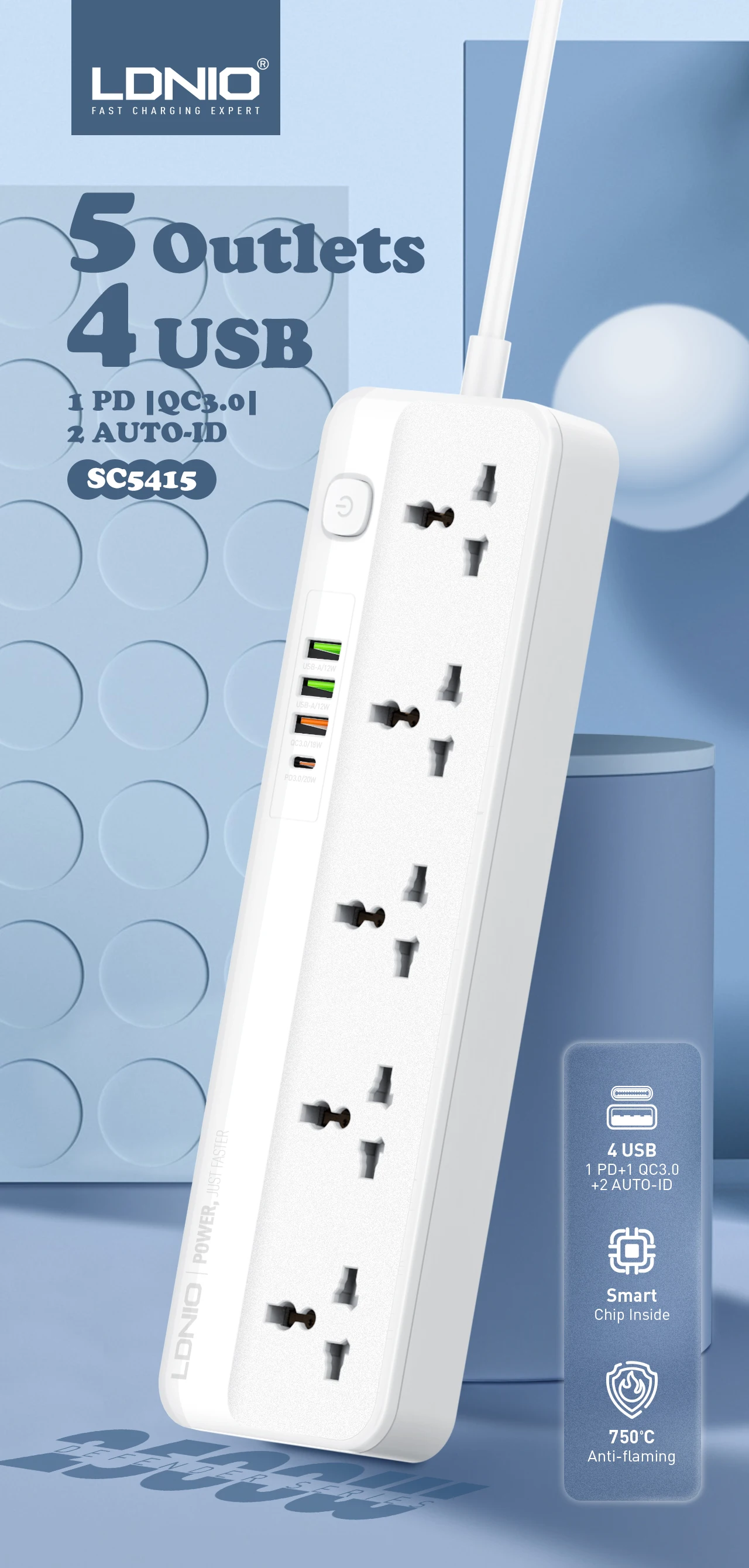 Cụm cổng sạc nhanh trực tiếp gồm Type-C PD 20W và USB Quick Charge 18W