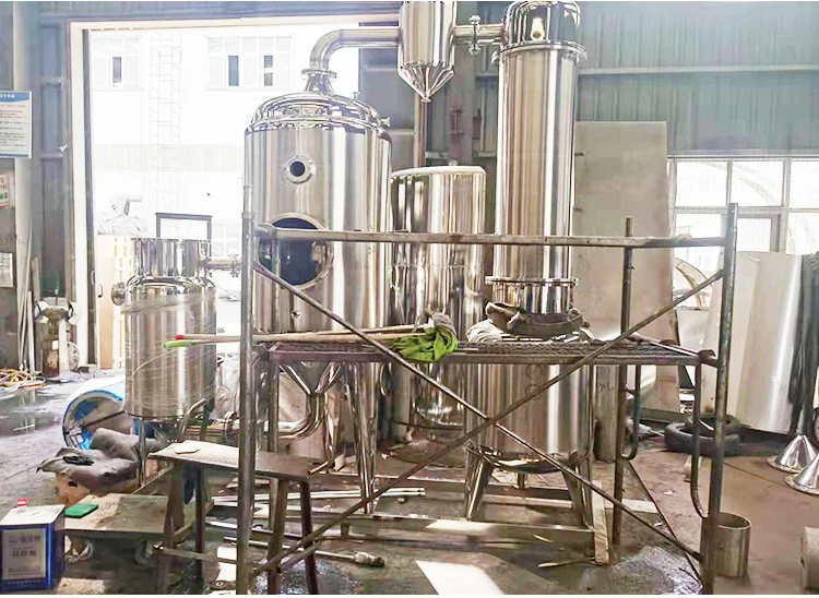 Double Effect Thin/Rising Film Vacuum Evaporator for Barely Syrup