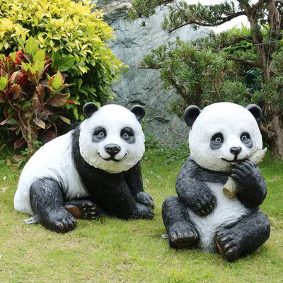 ジャイアントパンダ刺繍置物 両面刺繍 (パンダ）中国伝統刺繍工芸品