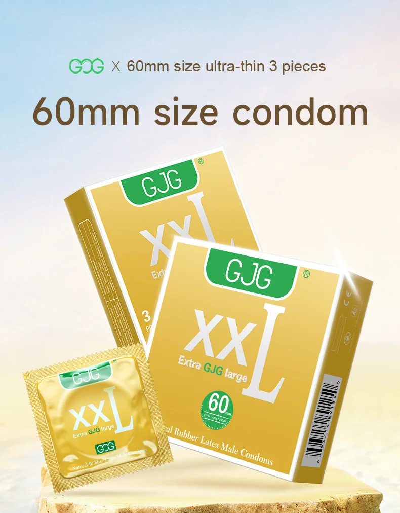 60mm Large Size Latex Condoms For Men Sex Rubber Ultra Thin Condoms With Lubricant Smooth Condom 0282