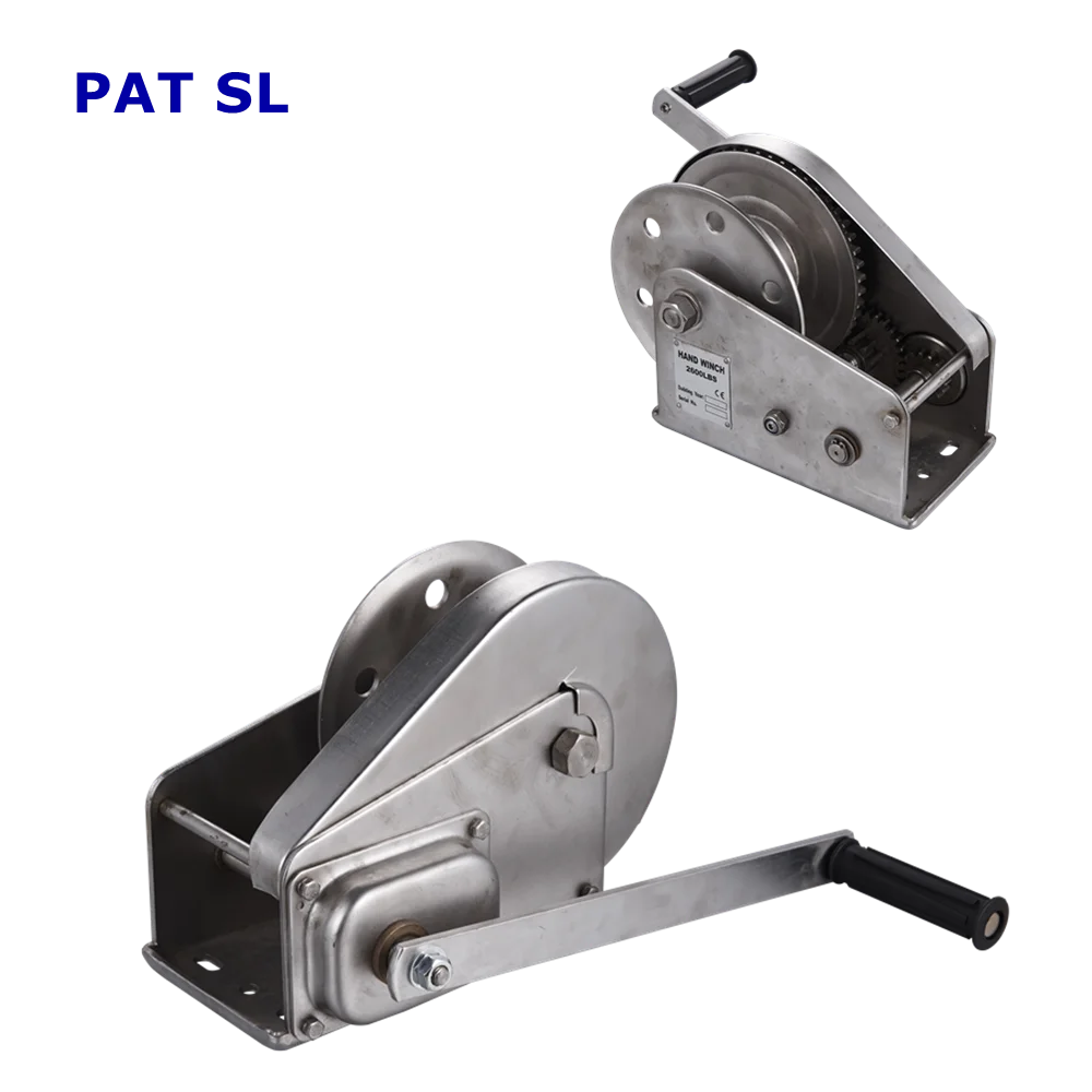 High Quality 2600LBS Stainless Steel Pulling Winch Manual Brake Hand Winch for Yacht or Boat  Anchor Winch