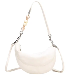 2026 New Fashion Pearl Chain Custom Logo Handbag Crossbody Purse Shoulder Bag Two Portable for Women Summer Winter Autumn