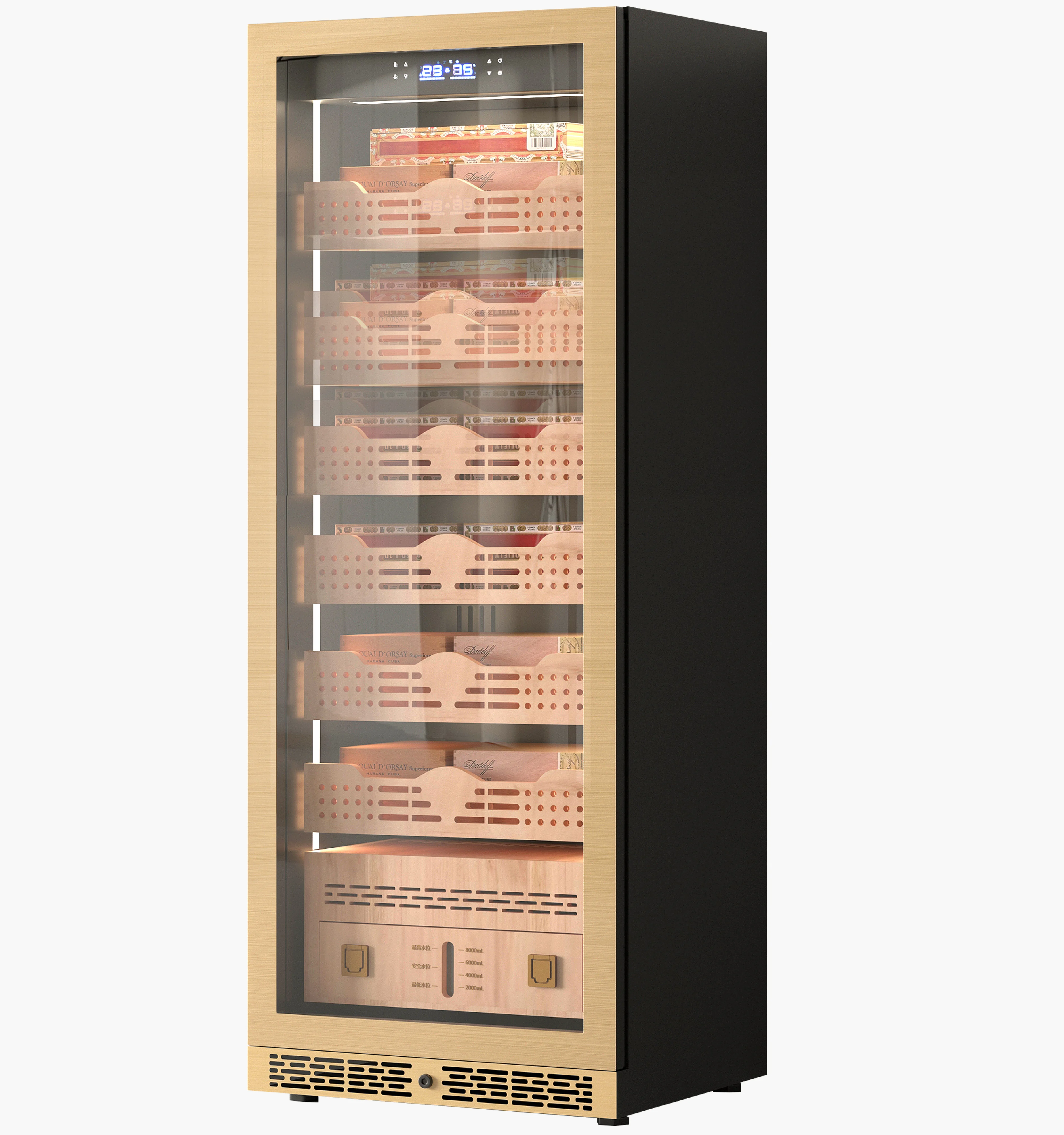 Competitive Water Cooling Electronic Cigar Humidor With Spanish Cedar Cabinet for Office
