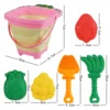 Juego de 6 piezas de bolsa de red plegable rosa para cubo.