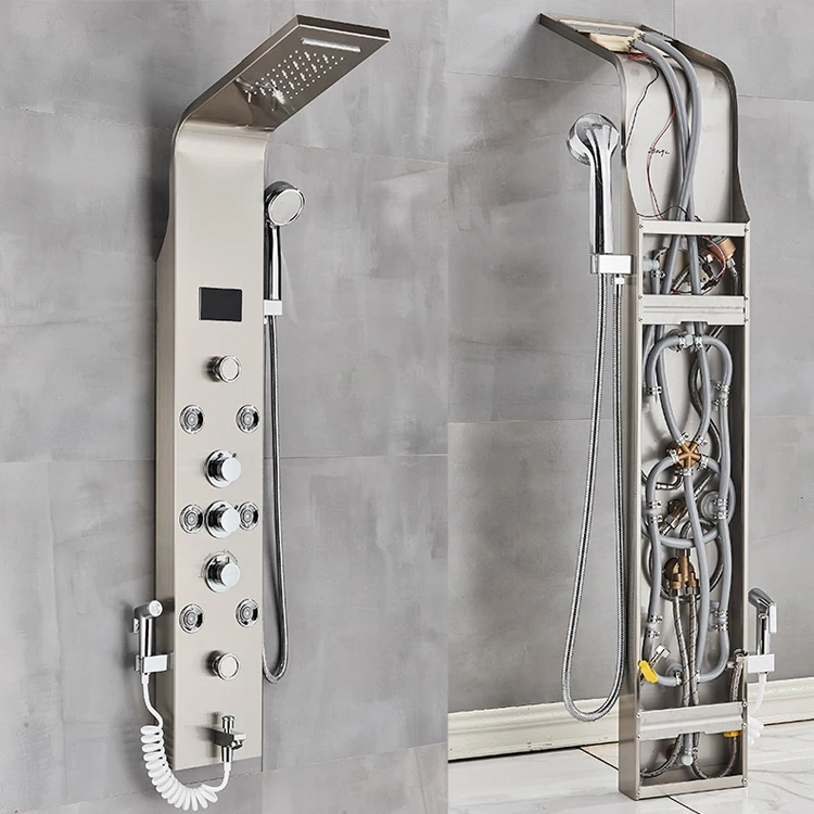 Wholesale 304/201 Stainless Steel Shower Wall Panels Wall Mounted Multi