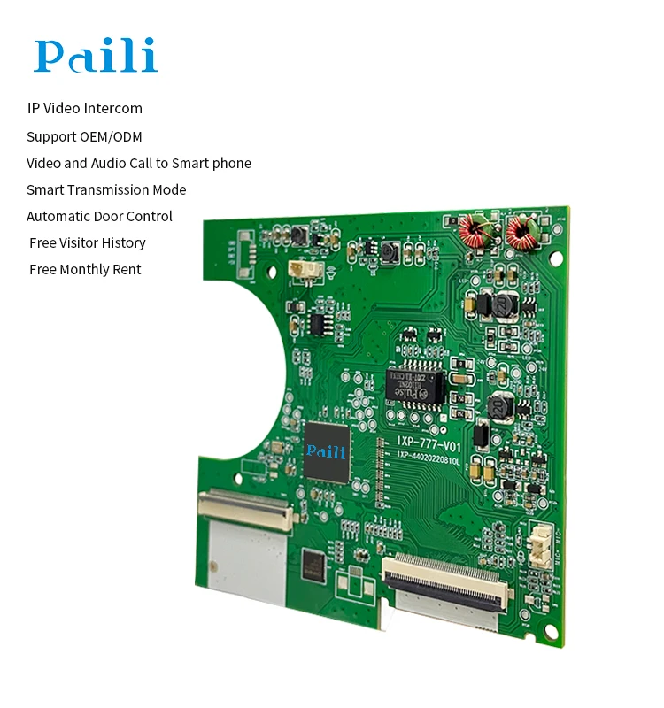 OEM IP Based Video Entry Intercom System PCBA Circuit Board Manufacturer Pcba Assembly  TCP/IP Wired Doophone