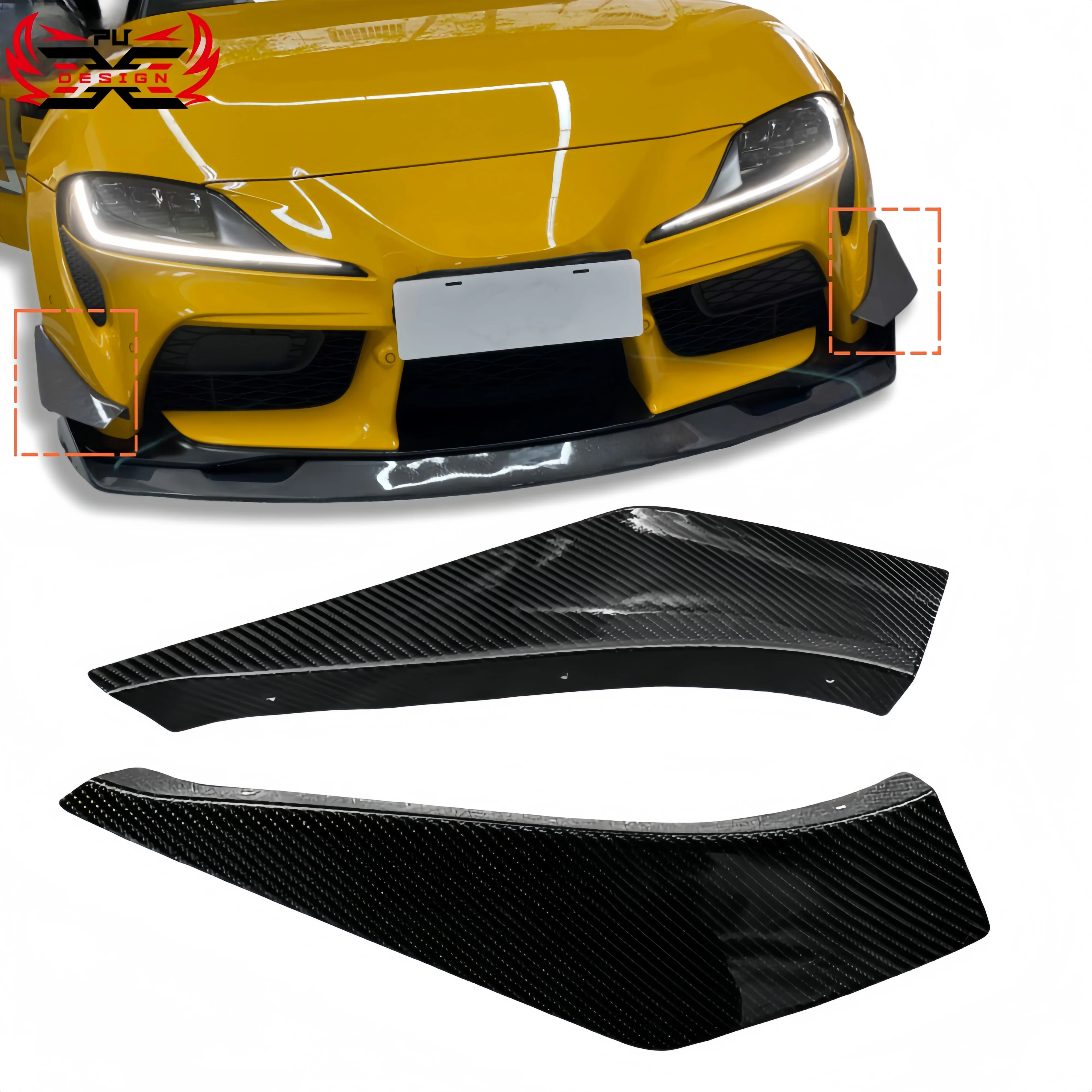 2019-2023 Toyota Supra MK5 - Carbon Fiber Canards