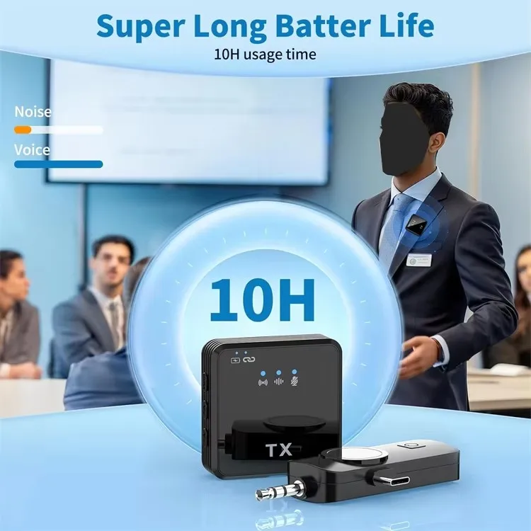 F11-2 F15 Wireless Microphone Connector 3 in 1 HandsFree Reporting Wireless Lapel Microphone for Mobile Phone Street Interview