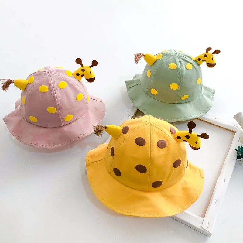 Zoo Spring Tour Giraffe Pot Hat for 0-3 Years Old Baby High Quality Explosive Cartoon Argyle Pattern 48cm Casual Daily Use